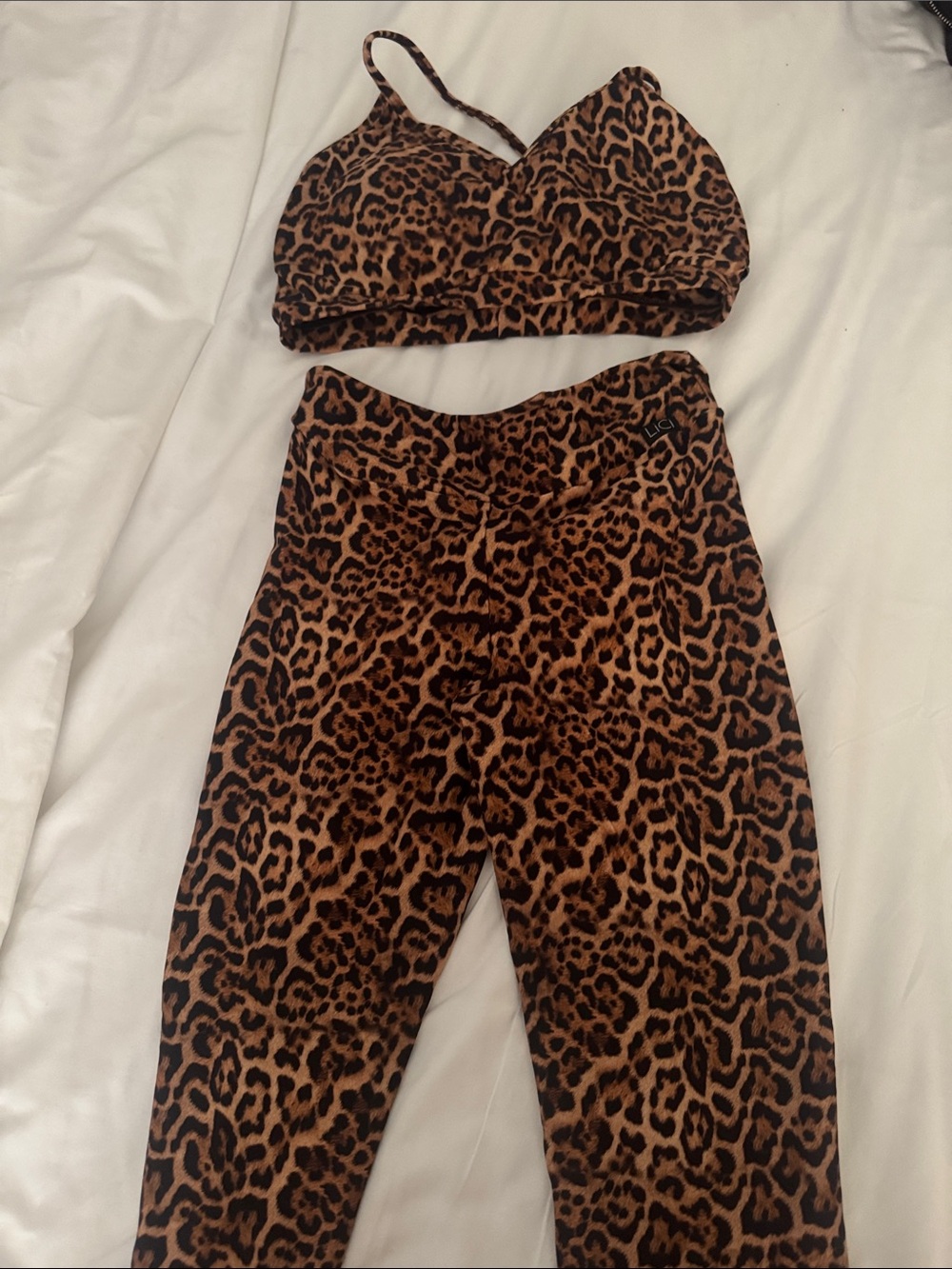 Leopard Print High-Waist Women's Leggings — Brown Animal Print